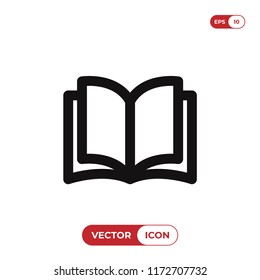 Open book icon vector illustration