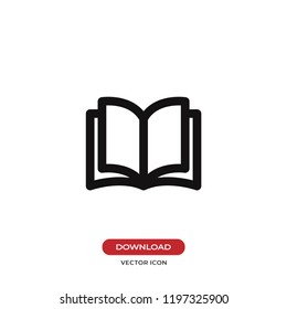 Open book icon vector illustration