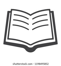 Open book icon vector illustration