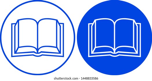 Open book icon. Vector illustration