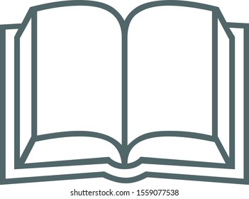 Open book icon. Vector illustration