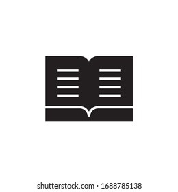 open book icon vector illustration. open book icon glyph style design