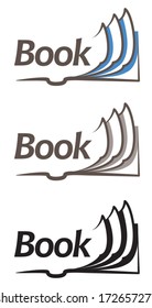 Open book icon. Vector illustration
