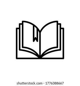 diseño de ilustración vectorial de icono de libro abierto