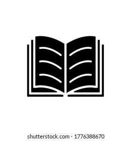 diseño de ilustración vectorial de icono de libro abierto