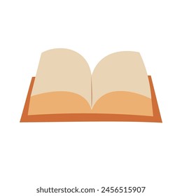 Open book icon vector illustration, diary or note book image, thick book clip art isolated on white background
