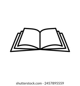 abrir icono de libro Ilustración vectorial color editable
