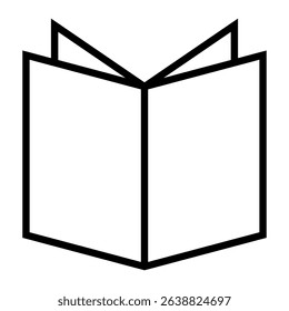 Open book icon vector. Book illustration sign.  Reading symbol. Magazine web icon. Open book symbol for web and mobile app.