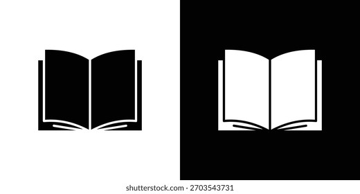 Icono de libro abierto. Ilustración vectorial. Diseño plano.