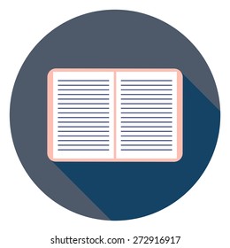 Open book icon vector illustration