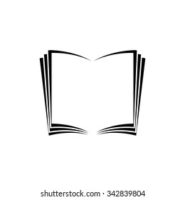 open book icon; vector book icon; illustration; page; education 
