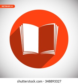open book icon; vector book icon; illustration; page; education 