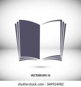 open book icon; vector book icon; illustration; page; education 