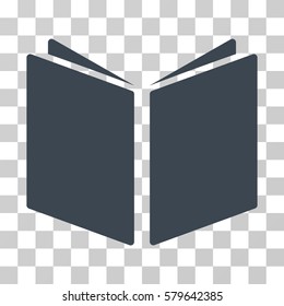 Open Book icon. Vector illustration style is flat iconic symbol, smooth blue color, transparent background. Designed for web and software interfaces.