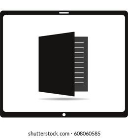 Open book icon, vector illustration