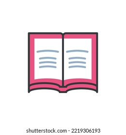 open book icon vector image white background