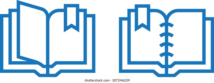 open book icon vector isolate