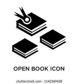 Open book icon vector isolated on white background for your web and mobile app design, Open book logo concept