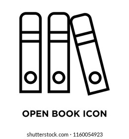 Open book icon vector isolated on white background, Open book transparent sign , line and outline elements in linear style