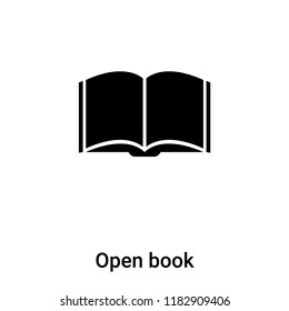 Open book icon vector isolated on white background, logo concept of Open book sign on transparent background, filled black symbol