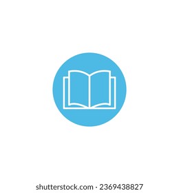 Open book icon vector. Line education symbol. Trendy flat magazine outline ui sign design. Thin linear graphic pictogram for web site, mobile application. Logo illustration.