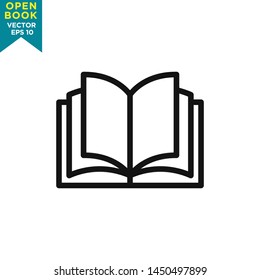 open book icon vector logo template