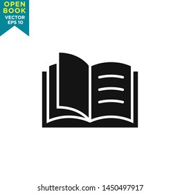 open book icon vector logo template