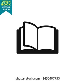 open book icon vector logo template
