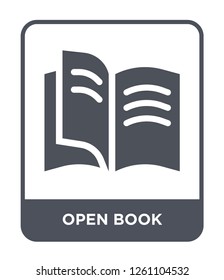 open book icon vector on white background, open book trendy filled icons from Customer service collection, open book simple element illustration