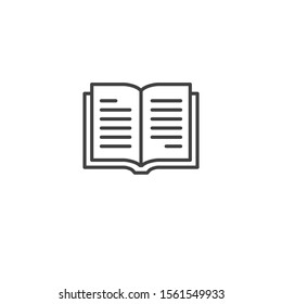 Open book icon vector on white background