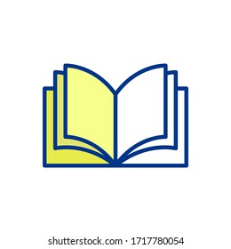 Offenes Buch, Vektorillustration auf weißem Hintergrund