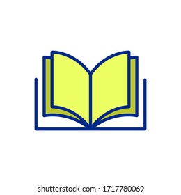Open book icon vector on white background
