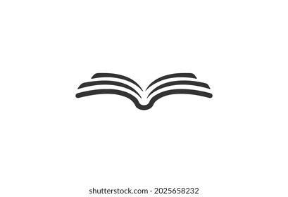 Open book icon vector on white background