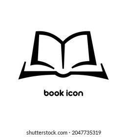 Open book icon vector on white background