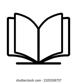 vector de icono de libro abierto en fondo blanco