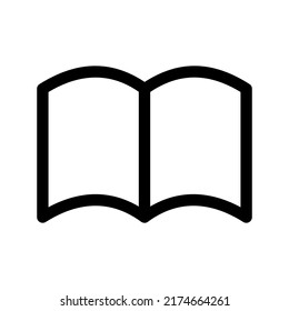 Open book icon vector on white background
