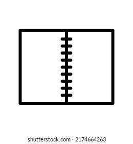 Abrir vector de icono de libro en fondo blanco