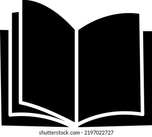 Abrir vector de icono de libro en fondo blanco 