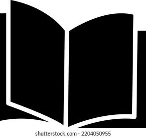 Abrir el vector de icono del libro sobre fondo blanco..eps
