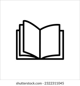 Open book icon vector on white background