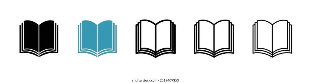 Open book icon vector icon set. EPS 10