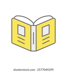 Open Book icon vector stock illustration