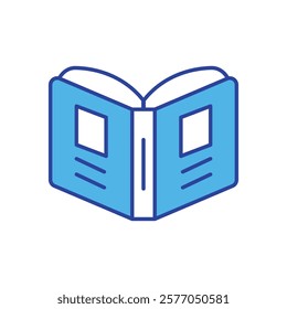 Open Book icon vector stock illustration