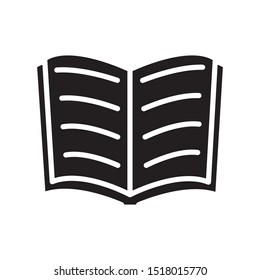open book icon vector symbol template 