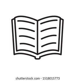 open book icon vector symbol template 