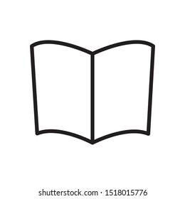 open book icon vector symbol template 