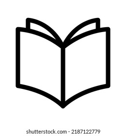 Ilustración de diseño del símbolo del vector del libro abierto