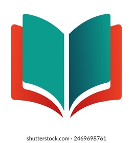 icono de libro abierto, símbolo de Vector