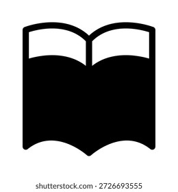 Ilustración de diseño de símbolo de Vector de icono de libro abierto
