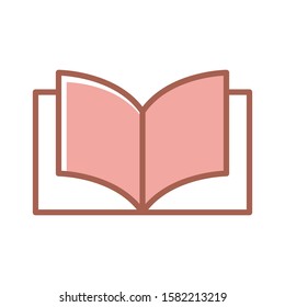 Open book icon vector in trendy style